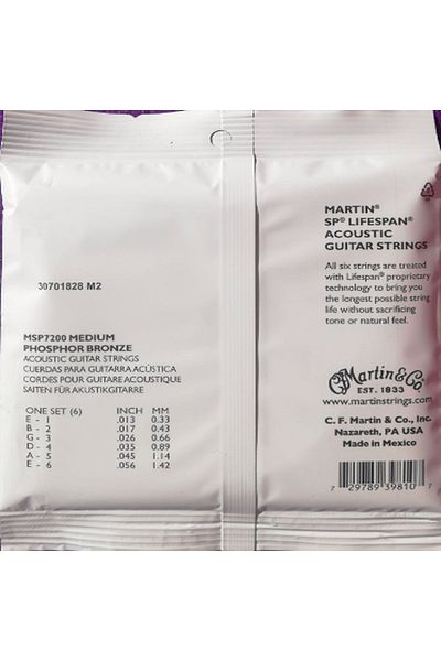 MARTIN & CO Acoustic Guitar String Msp7200 Medium