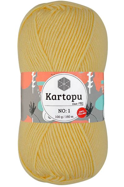 Kartopu Νο:1 Πλεκτό Χειροποίητο Σχοινί Κίτρινο K331