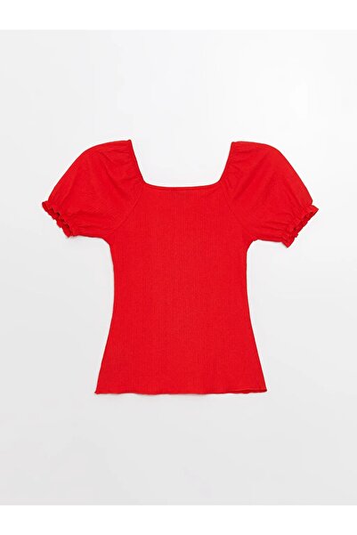 LC Waikiki Lcwaıkıkı Κλασικό γυναικείο μπλουζάκι με μονό λαιμό και κοντό μανίκι