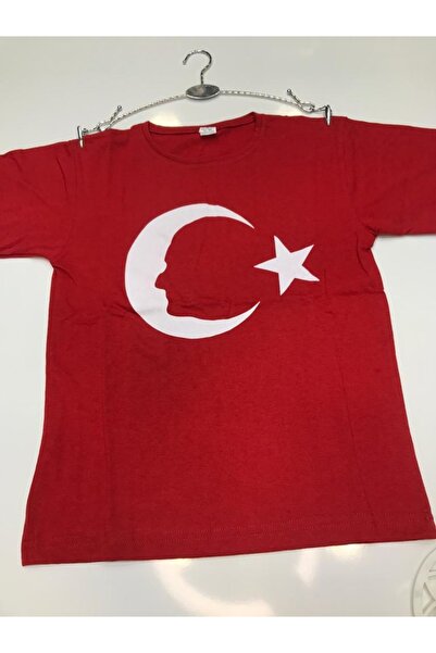 MERALKİDS Tricou roșu - imprimeu cu steag turcesc