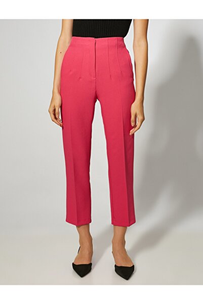 Koton Dikiş Detaylı Crop Pantolon Cepli
