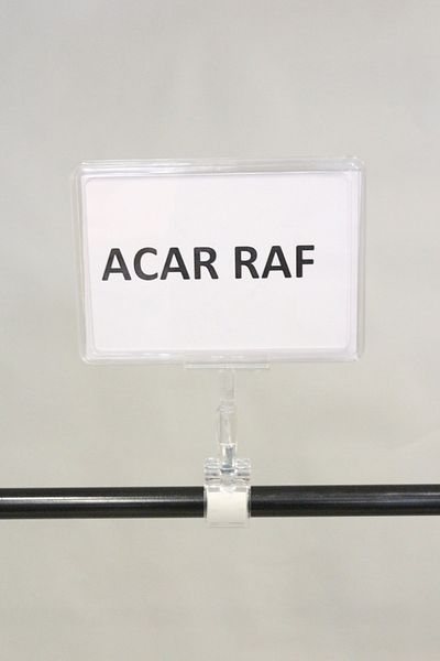Acar Raf Πλαίσιο προώθησης προϊόντος Πλαστικό και μάνδαλο Ετικέτα τιμής Πλαίσιο A5 Διαφανές
