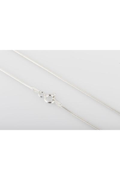 bymissmücevherat Yılan Model Ince Italyan Zincir Kolye 925 Ayar Gümüş 1 Mm