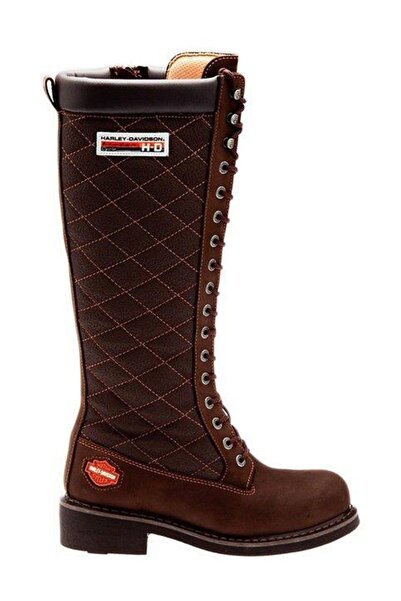 Harley Davidson Rem Dark Brown Nubuk Kadın Çizme