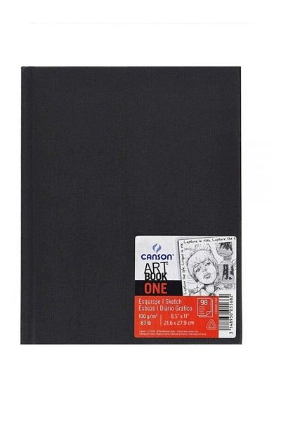 Canson One Art Book Hard Cover Sketch Drawing Notebook 100 Gr21.6x27.9 cm98 Sheets