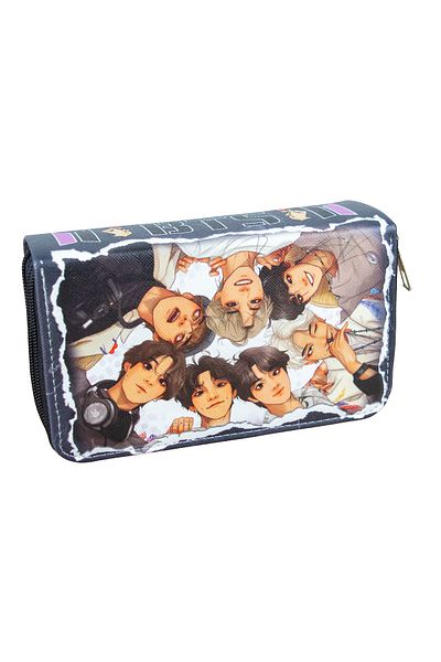 OneSize Pencil Case Bts Vegan Leather Three Compartments (pen holder)