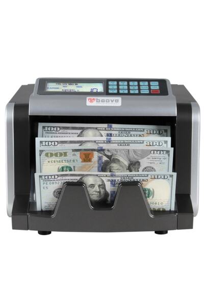 baove Gb7200 Karışık Para Sayma Makinesi Ve Sahte Para Yakalama - Tl Ve Euro Karışık - Usd Adet Sayım