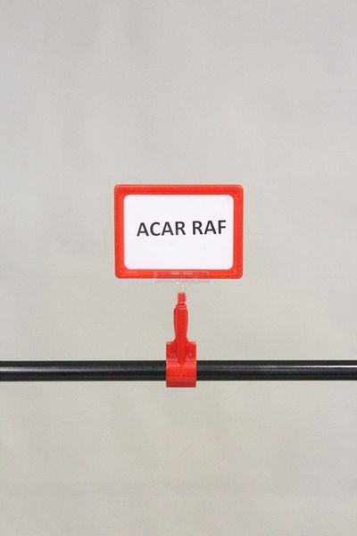 Acar Raf إطار ترويجي للمنتج، إطار من البلاستيك والمزلاج، إطار A6 باللون الأحمر
