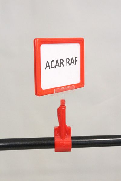 Acar Raf إطار ترويجي للمنتج، إطار من البلاستيك والمزلاج، إطار A6 باللون الأحمر