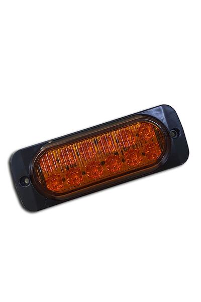 BAYUN Parmak Lamba 12 Ledli Mercekli Cam Sarı