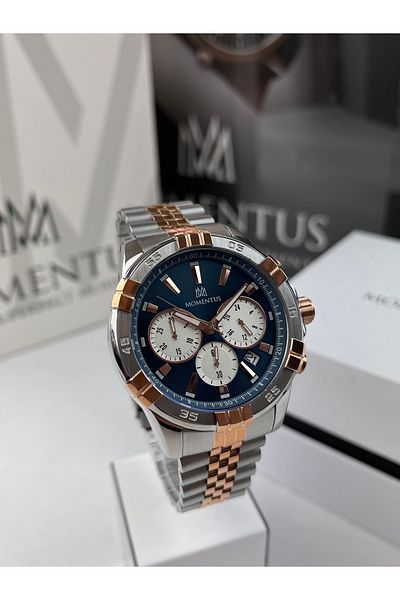 Momentus Men's Wristwatch Jubilee Cord 45mm 10 Atm Waterproof