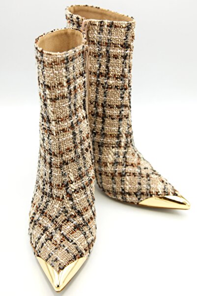 lescarpe Kadın Fermuarlı Topuklu Bot