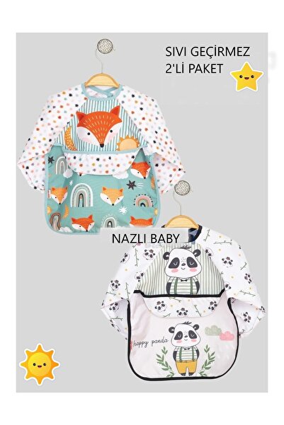dubi baby Bebechi Wearable Liquid Proof Long Sleeve Food and Activity Bib wit...
