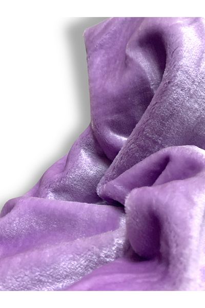 PLUSH STUDIO Zp-lutur- Non-Shedding Imported Lilac Color Plush Fabric 100x150 Cm Home Textile