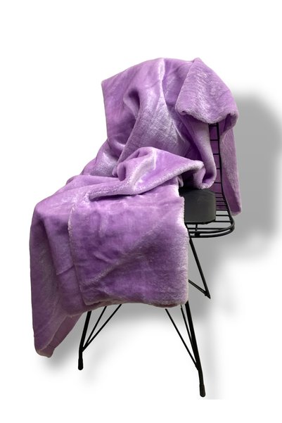 PLUSH STUDIO Zp-lutur- Non-Shedding Imported Lilac Color Plush Fabric 100x150 Cm Home Textile