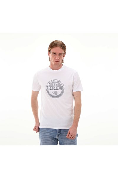 Napapijri P0a4h9k0021-r S-bollo Ss 1 Ανδρικό T-shirt Λευκό