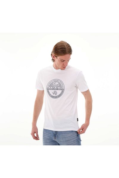 Napapijri P0a4h9k0021-r S-bollo Ss 1 Ανδρικό T-shirt Λευκό