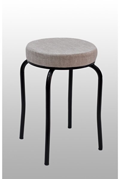 TABURECİM Tabure (1 Adet) Siyah Ayaklı, Mina Kumaş, Metal Ahtapot Ayak Aygl-01