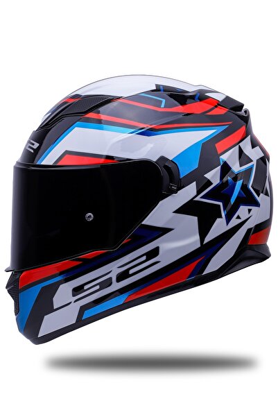 LS2 Stream Evo Fast Siyah-kırmızı-mavi Kask