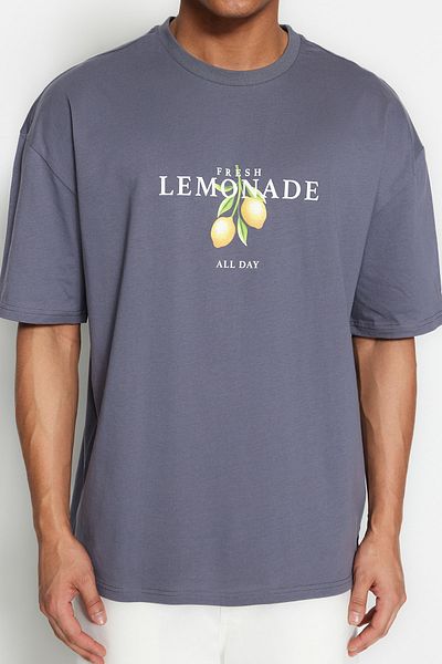 Trendyol Collection T-Shirt - Grau - Oversized