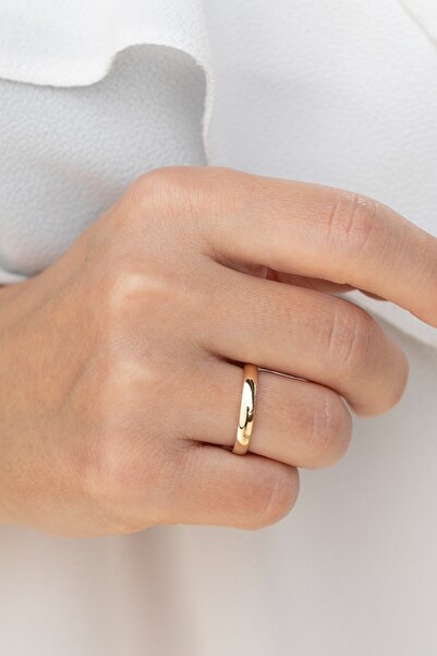 Genel Markalar 14 Ayar Altın Içi Dolu Düz Ince Alyans