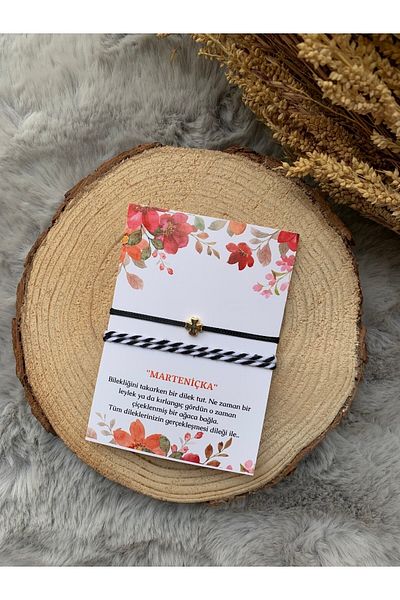 Kaeria Accessory سوار ربيعي مزدوج بتفاصيل البرسيم الأسود