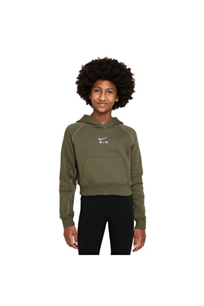 Nike G Nsw Air Ft Hoodie Çocuk Kahverengi Günlük Stil Sweatshirt Dq8932-222