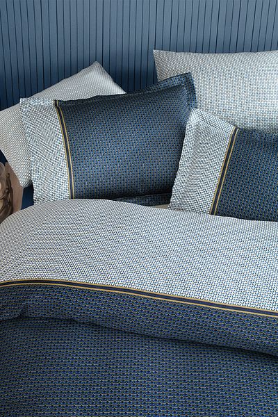 Yataş Arch Double Satin Duvet Cover Set - Navy Blue