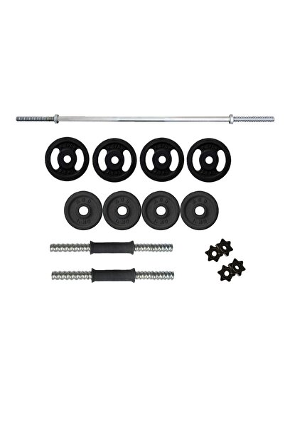 ACDSPOR 20 Kg Dambıl Halter Ağırlık Set 120 Cm Barlı