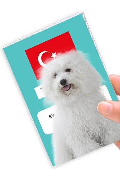 Cekuonline نمط Bichon Bolognese - بطاقة جواز سفر شفافة مطبوعة للحيوانات الألي...