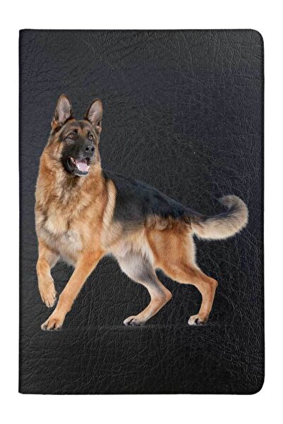 Cekuonline نمط الراعي الألماني - حافظة جواز سفر مطبوعة من الجلد للحيوانات الأ...