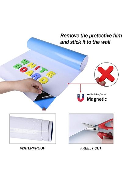 Hdg Adhesive Magnet Magnetic White Board 60cm X 90cm Foldable Erasable Writing Message Table