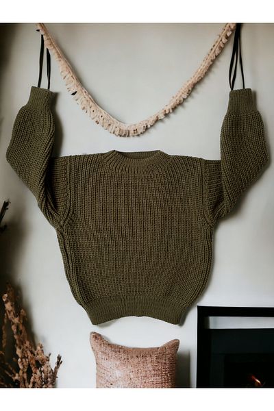 gogo bici Knitwear Sweater Flexible Unisex Baby Kids Thessaloniki Crew Neck 1-5 Years
