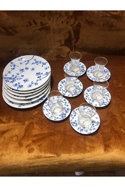 BUENOS Porselen 18 Parça Pasta Ve Çay Seti