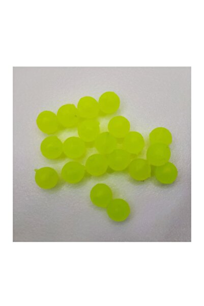 ALDOS Fosforlu Yumuşak Silikon Boncuk 8 Mm 20'li Paket Sarı
