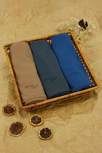 Armine Trend Medina Silk Shawl - Set of 3 - Atsmıs-21-1003-1035