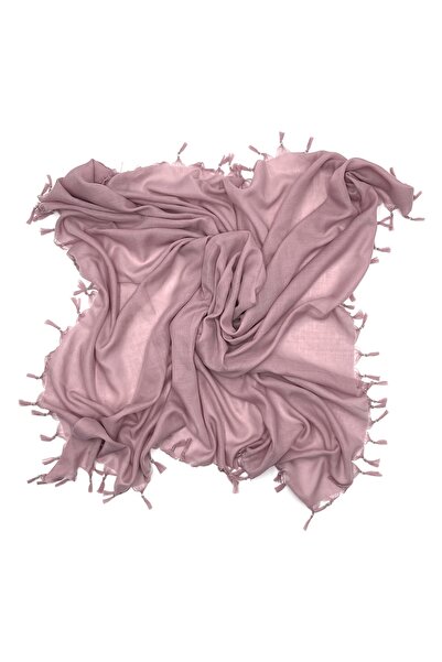 Naz Ipek Pudra Renk El Işi Boncuklu Yazma 110cm X 110cm Eşarp