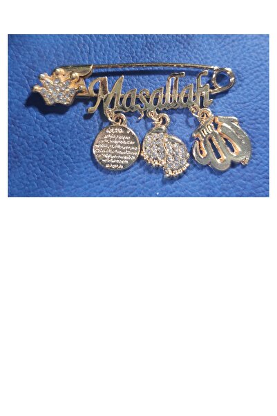 edoy Maşallah Bebek Hediyelik Beyaz Yazılı Yaka Iğnesi Igne3