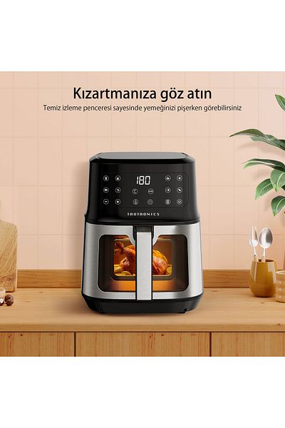TaoTronics Tt-af011 5 Liter 8 Functions 1200w Touch Panel Oil Free Cooker Air Fryer Deep Fryer