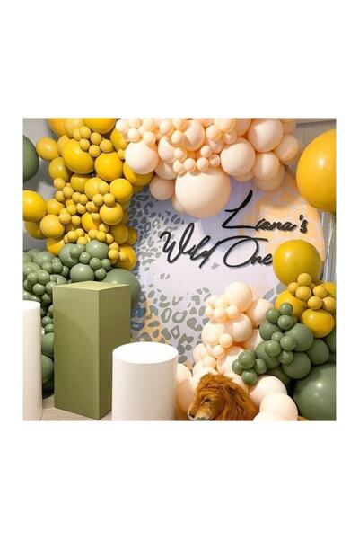 RÖNESANS PARTİ مجموعة بالونات الكركم والأوكالبتوس والقهوة مع الحليب 70 قطعة