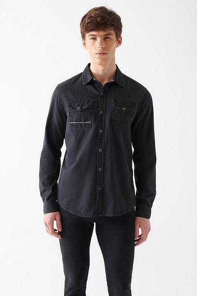 Mavi M0295732905-22k Anthracite Black Pro Ανδρικό τζιν πουκάμισο