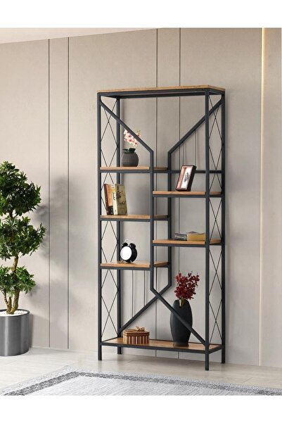 Erezogulları Mobilya Flora Dekoratif Ferforje Kitaplık 80x30x182