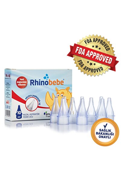 Rhinobebe Bebek Burun Aspiratörü Yedek Uç Tüm Markalar Ile Uyumlu 1 Paket Skt...