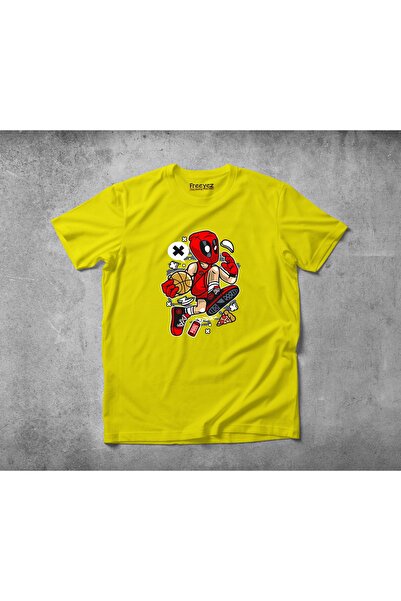 Freeyez Deadpool košarkaška unisex pamučna četkana majica