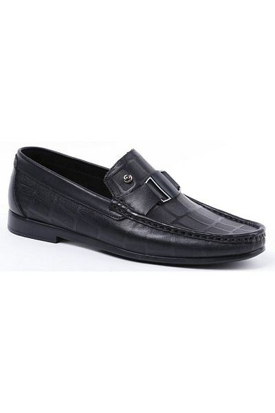 Pierre Cardin 2596 Μαύρα ανδρικά loafer casual δερμάτινα παπούτσια