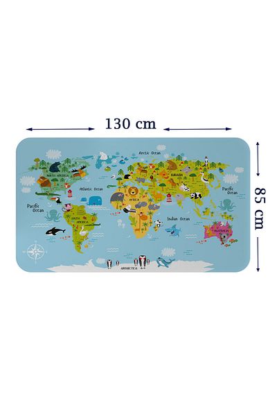Doğal Tercih 3830XL Model Educational World Map and Baby Room Wall Sticker