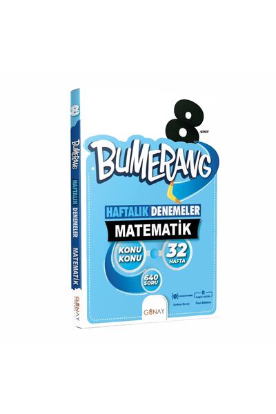 Günay Yayıncılık Günay Yayınları 8.sınıf Matematik Bumerang Haftalık Deneme