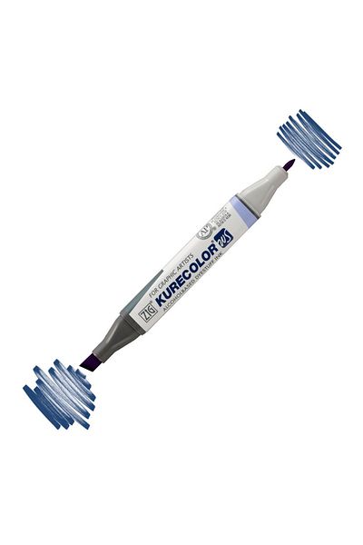 Zig Zig Twin S Graphic Drawing Marker Pen 378 Deep Blue