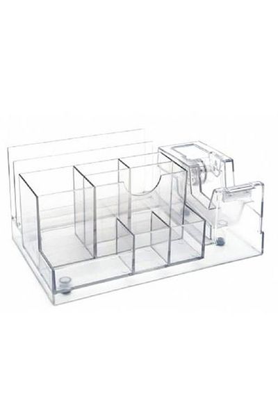 Mas 815 Model Desk Transparent Organizer - with Tape Cutter