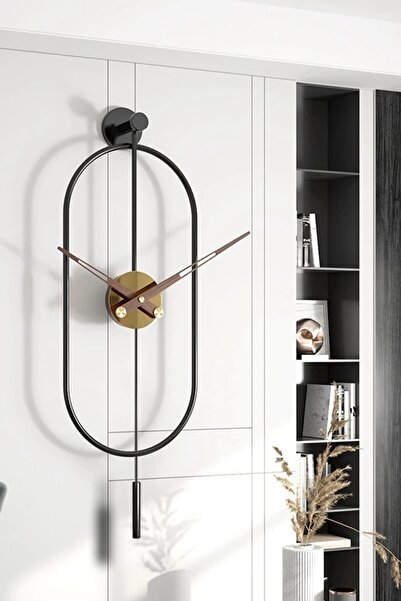 MetaQuartz Aksesuar Serenity Black Gold, Dekoratif Modern Metal (MOBİLYA) Duv...